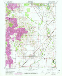 Sandborn Indiana Historical topographic map, 1:24000 scale, 7.5 X 7.5 Minute, Year 1958