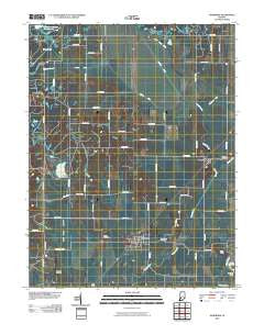 Sandborn Indiana Historical topographic map, 1:24000 scale, 7.5 X 7.5 Minute, Year 2010