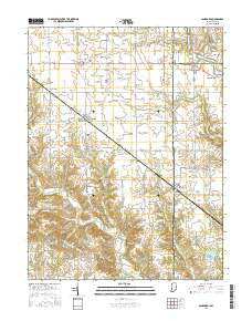 Sandford Indiana Current topographic map, 1:24000 scale, 7.5 X 7.5 Minute, Year 2016