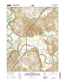 Sandy Hook Indiana Current topographic map, 1:24000 scale, 7.5 X 7.5 Minute, Year 2016