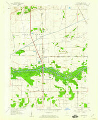 Schneider Indiana Historical topographic map, 1:24000 scale, 7.5 X 7.5 Minute, Year 1959