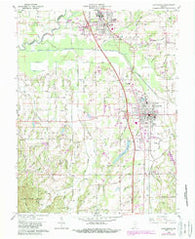 Scottsburg Indiana Historical topographic map, 1:24000 scale, 7.5 X 7.5 Minute, Year 1960
