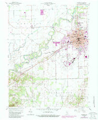 Seymour Indiana Historical topographic map, 1:24000 scale, 7.5 X 7.5 Minute, Year 1958
