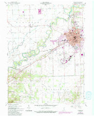 Seymour Indiana Historical topographic map, 1:24000 scale, 7.5 X 7.5 Minute, Year 1958