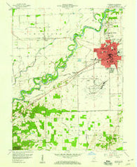Seymour Indiana Historical topographic map, 1:24000 scale, 7.5 X 7.5 Minute, Year 1958