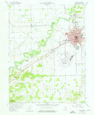 Seymour Indiana Historical topographic map, 1:24000 scale, 7.5 X 7.5 Minute, Year 1958