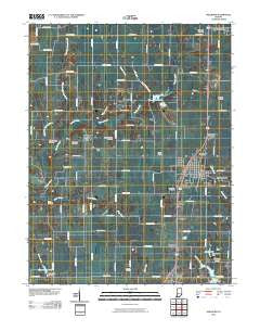 Shelburn Indiana Historical topographic map, 1:24000 scale, 7.5 X 7.5 Minute, Year 2010