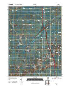 Shelby Indiana Historical topographic map, 1:24000 scale, 7.5 X 7.5 Minute, Year 2010
