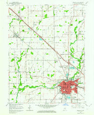 Shelbyville Indiana Historical topographic map, 1:24000 scale, 7.5 X 7.5 Minute, Year 1962