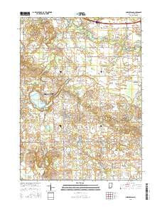 Shipshewana Indiana Current topographic map, 1:24000 scale, 7.5 X 7.5 Minute, Year 2016