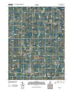 Shirley Indiana Historical topographic map, 1:24000 scale, 7.5 X 7.5 Minute, Year 2010