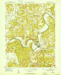 Shoals Indiana Historical topographic map, 1:24000 scale, 7.5 X 7.5 Minute, Year 1950