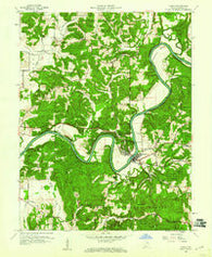 Shoals Indiana Historical topographic map, 1:24000 scale, 7.5 X 7.5 Minute, Year 1960
