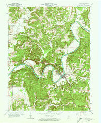 Shoals Indiana Historical topographic map, 1:24000 scale, 7.5 X 7.5 Minute, Year 1960