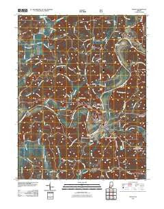 Shoals Indiana Historical topographic map, 1:24000 scale, 7.5 X 7.5 Minute, Year 2010