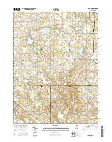 Silver Lake Indiana Current topographic map, 1:24000 scale, 7.5 X 7.5 Minute, Year 2016