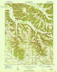 Smedley Indiana Historical topographic map, 1:24000 scale, 7.5 X 7.5 Minute, Year 1951