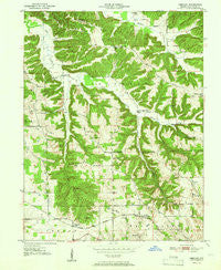 Smedley Indiana Historical topographic map, 1:24000 scale, 7.5 X 7.5 Minute, Year 1951
