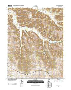 Smedley Indiana Historical topographic map, 1:24000 scale, 7.5 X 7.5 Minute, Year 2013