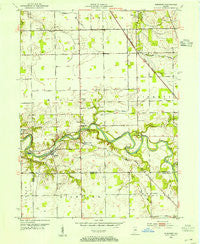 Somerset Indiana Historical topographic map, 1:24000 scale, 7.5 X 7.5 Minute, Year 1953
