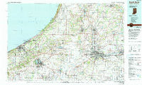 South Bend Indiana Historical topographic map, 1:100000 scale, 30 X 60 Minute, Year 1983