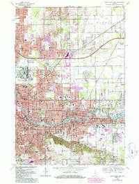 South Bend East Indiana Historical topographic map, 1:24000 scale, 7.5 X 7.5 Minute, Year 1969