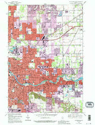 South Bend East Indiana Historical topographic map, 1:24000 scale, 7.5 X 7.5 Minute, Year 1992