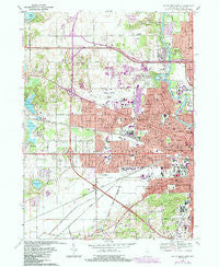 South Bend West Indiana Historical topographic map, 1:24000 scale, 7.5 X 7.5 Minute, Year 1969