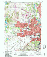 South Bend West Indiana Historical topographic map, 1:24000 scale, 7.5 X 7.5 Minute, Year 1969