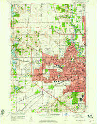 South Bend West Indiana Historical topographic map, 1:24000 scale, 7.5 X 7.5 Minute, Year 1958