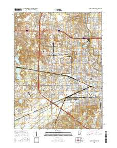 South Bend West Indiana Current topographic map, 1:24000 scale, 7.5 X 7.5 Minute, Year 2016