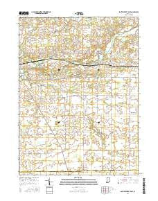 South Whitley East Indiana Current topographic map, 1:24000 scale, 7.5 X 7.5 Minute, Year 2016