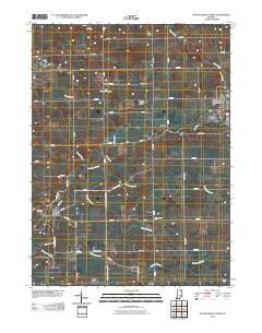 South Whitley West Indiana Historical topographic map, 1:24000 scale, 7.5 X 7.5 Minute, Year 2010