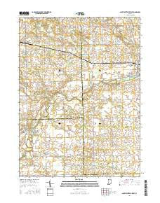 South Whitley West Indiana Current topographic map, 1:24000 scale, 7.5 X 7.5 Minute, Year 2016