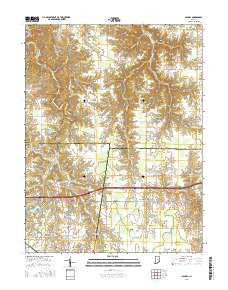Spades Indiana Current topographic map, 1:24000 scale, 7.5 X 7.5 Minute, Year 2016