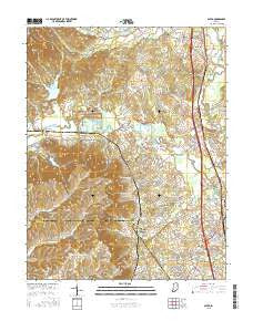 Speed Indiana Current topographic map, 1:24000 scale, 7.5 X 7.5 Minute, Year 2016