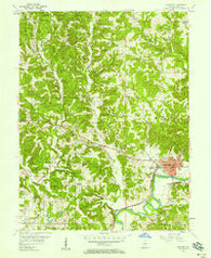 Spencer Indiana Historical topographic map, 1:24000 scale, 7.5 X 7.5 Minute, Year 1956