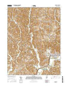 Spencer Indiana Current topographic map, 1:24000 scale, 7.5 X 7.5 Minute, Year 2016