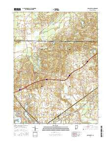 Springville Indiana Current topographic map, 1:24000 scale, 7.5 X 7.5 Minute, Year 2016