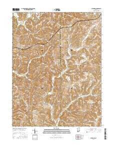 Stanford Indiana Current topographic map, 1:24000 scale, 7.5 X 7.5 Minute, Year 2016