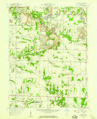 Staunton Indiana Historical topographic map, 1:24000 scale, 7.5 X 7.5 Minute, Year 1958