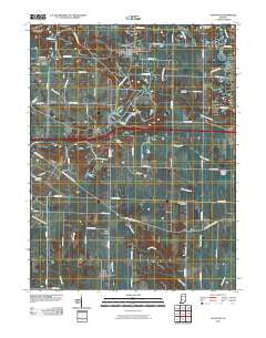 Staunton Indiana Historical topographic map, 1:24000 scale, 7.5 X 7.5 Minute, Year 2010