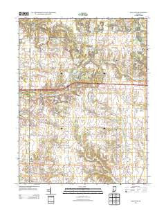 Staunton Indiana Historical topographic map, 1:24000 scale, 7.5 X 7.5 Minute, Year 2013