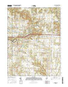 Staunton Indiana Current topographic map, 1:24000 scale, 7.5 X 7.5 Minute, Year 2016