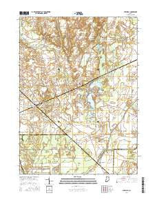 Stillwell Indiana Current topographic map, 1:24000 scale, 7.5 X 7.5 Minute, Year 2016