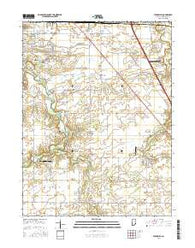 Stockwell Indiana Current topographic map, 1:24000 scale, 7.5 X 7.5 Minute, Year 2016