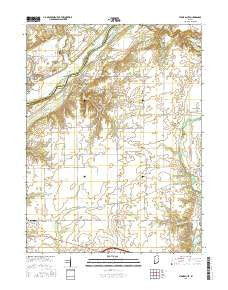 Stone Bluff Indiana Current topographic map, 1:24000 scale, 7.5 X 7.5 Minute, Year 2016