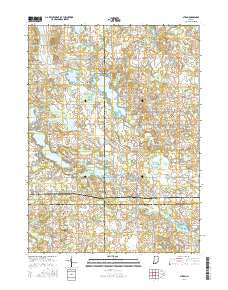 Stroh Indiana Current topographic map, 1:24000 scale, 7.5 X 7.5 Minute, Year 2016