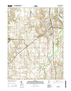 Sullivan Indiana Current topographic map, 1:24000 scale, 7.5 X 7.5 Minute, Year 2016