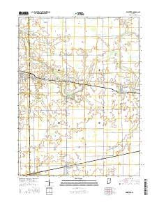 Sweetser Indiana Current topographic map, 1:24000 scale, 7.5 X 7.5 Minute, Year 2016